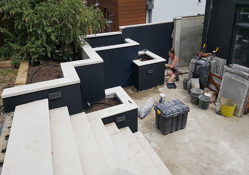 retaining wall steps